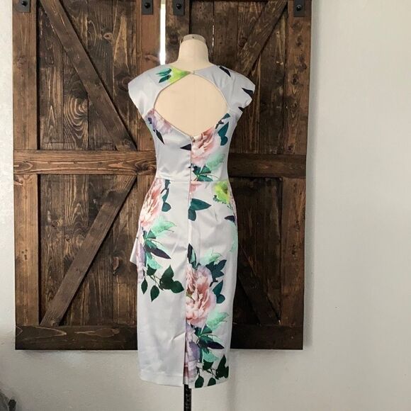 Debut silk floral dress sz-8 - Picture 5 of 8